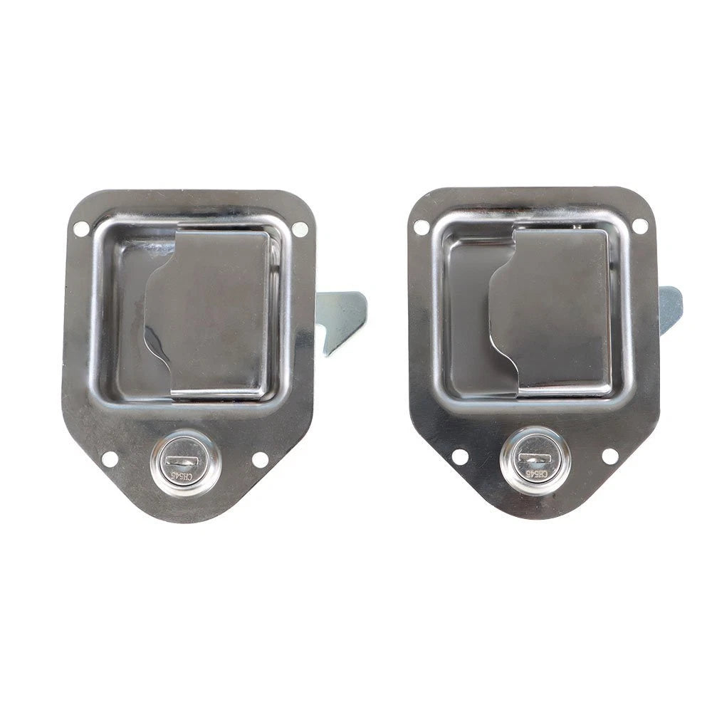 Set of 2 Stainless Door Key Latch Paddle Handles for RV Trailer