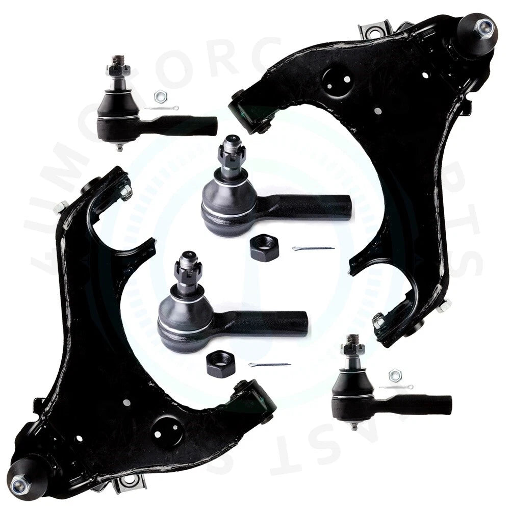 Set of 6 Front Lower Control Arm Tie Rod Ends for Nissan Frontier Xterra