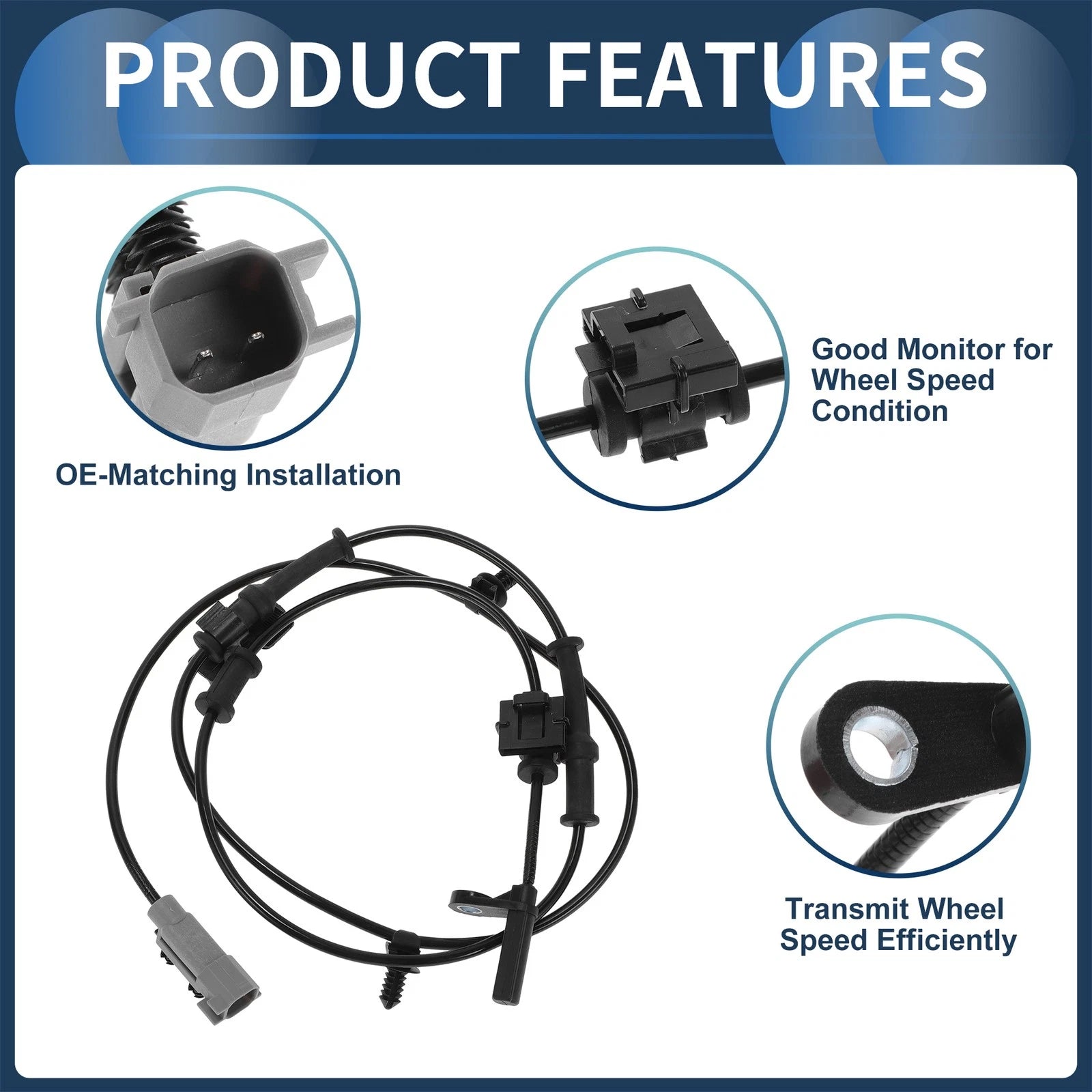 ABS Wheel Speed Sensor No. 4779643AD for Chrysler 300 (2011–2022) Rear Left