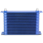 10-AN Blue Aluminum Powder Coated Oil Cooler for Racing Engines/Transmissions