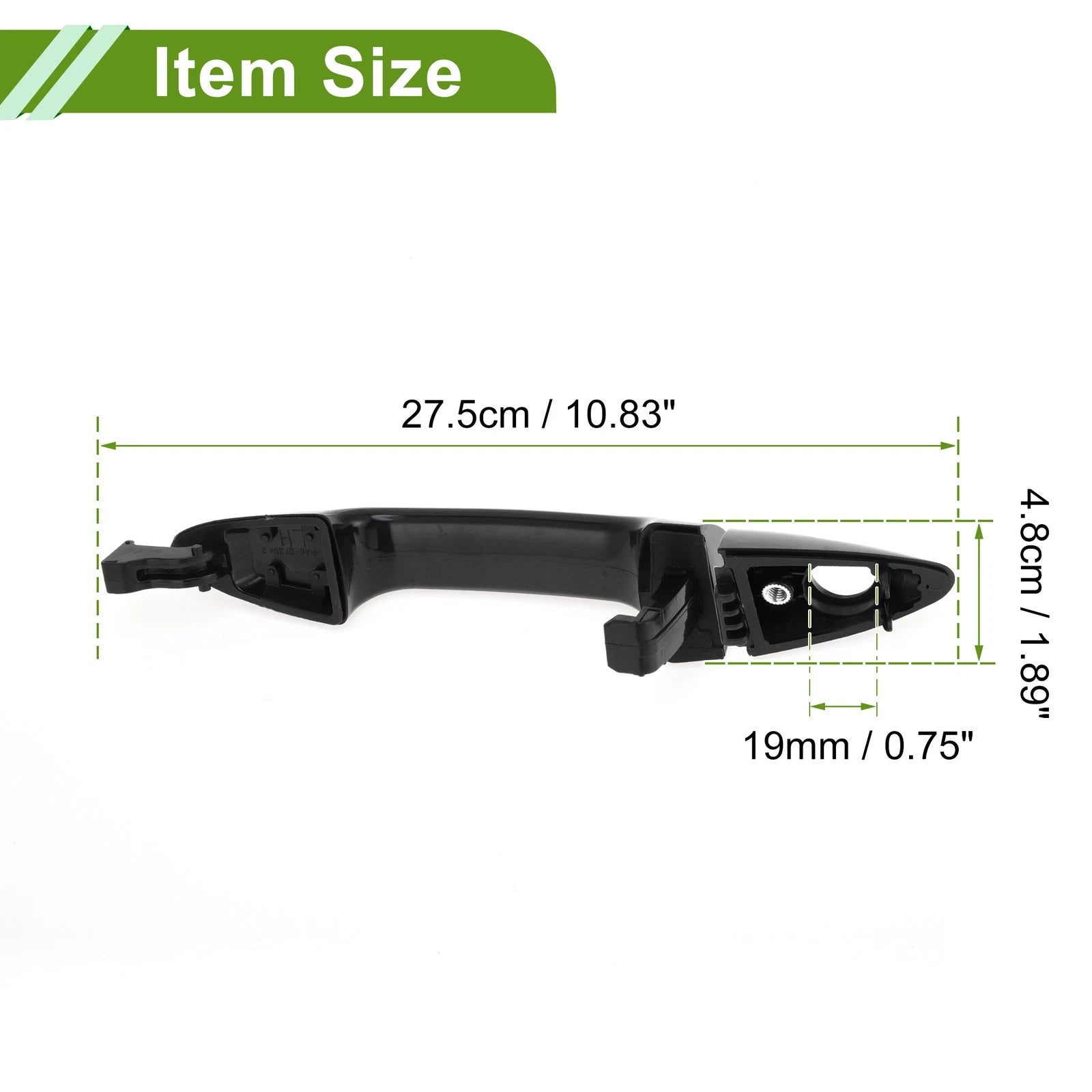 Exterior Door Handle for Hyundai Accent (2012–2017) No. 826511R050 Black Front Left