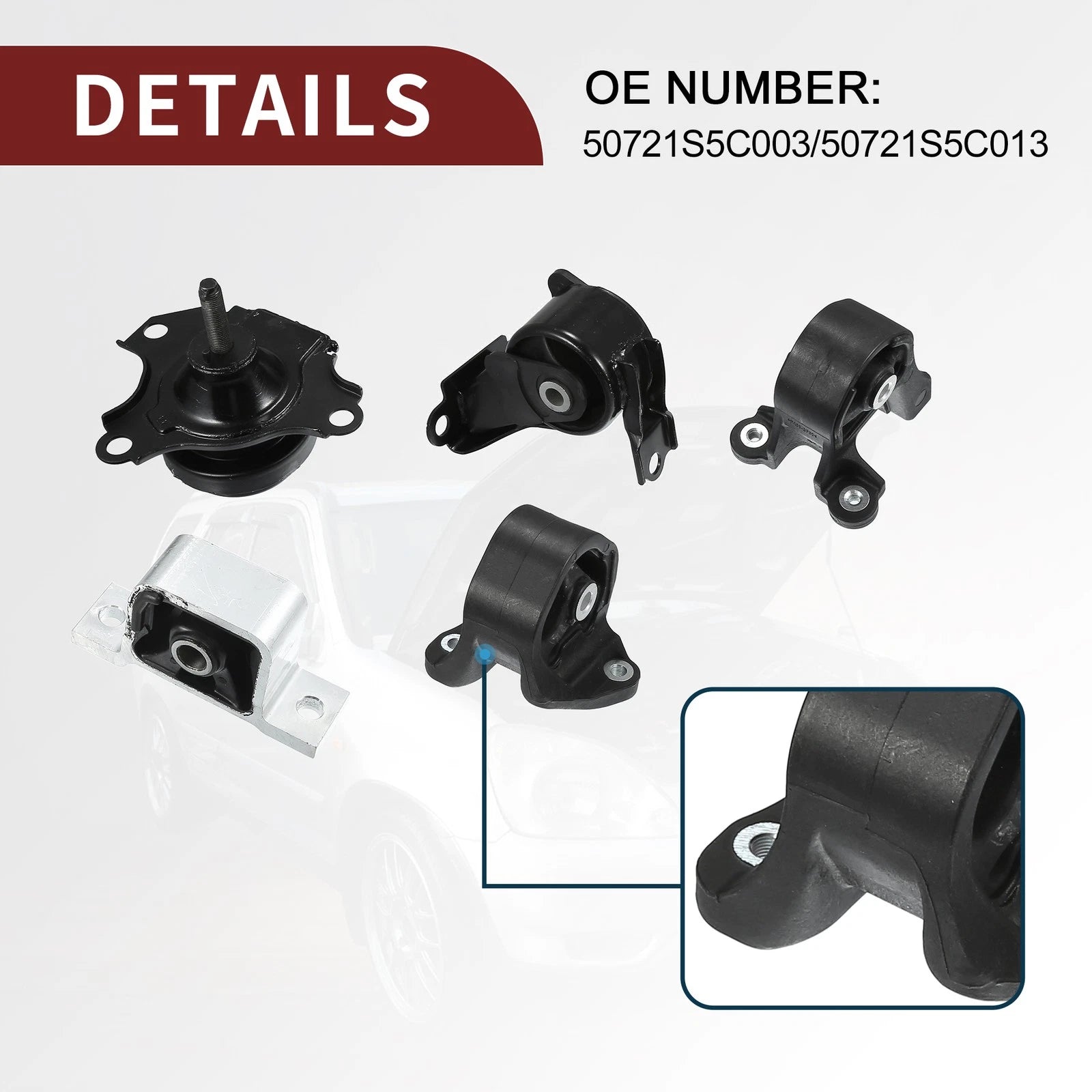Engine Motor Trans Mount Set for Honda CR-V 2.4L 4WD (2002–2006)