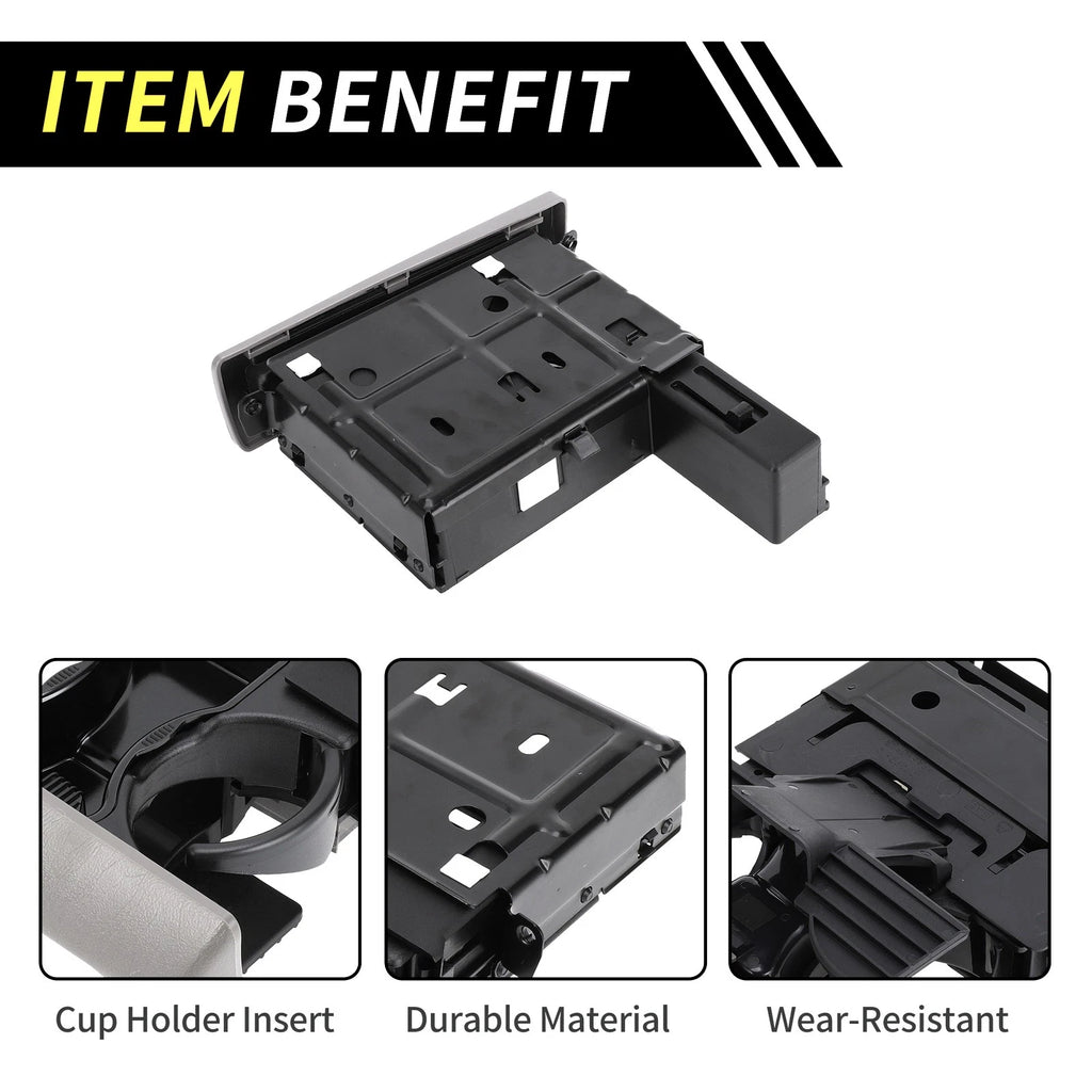 Cup Holder for Ford F-250 F-350 (2005–2007) Coin Bottle Holder Gray