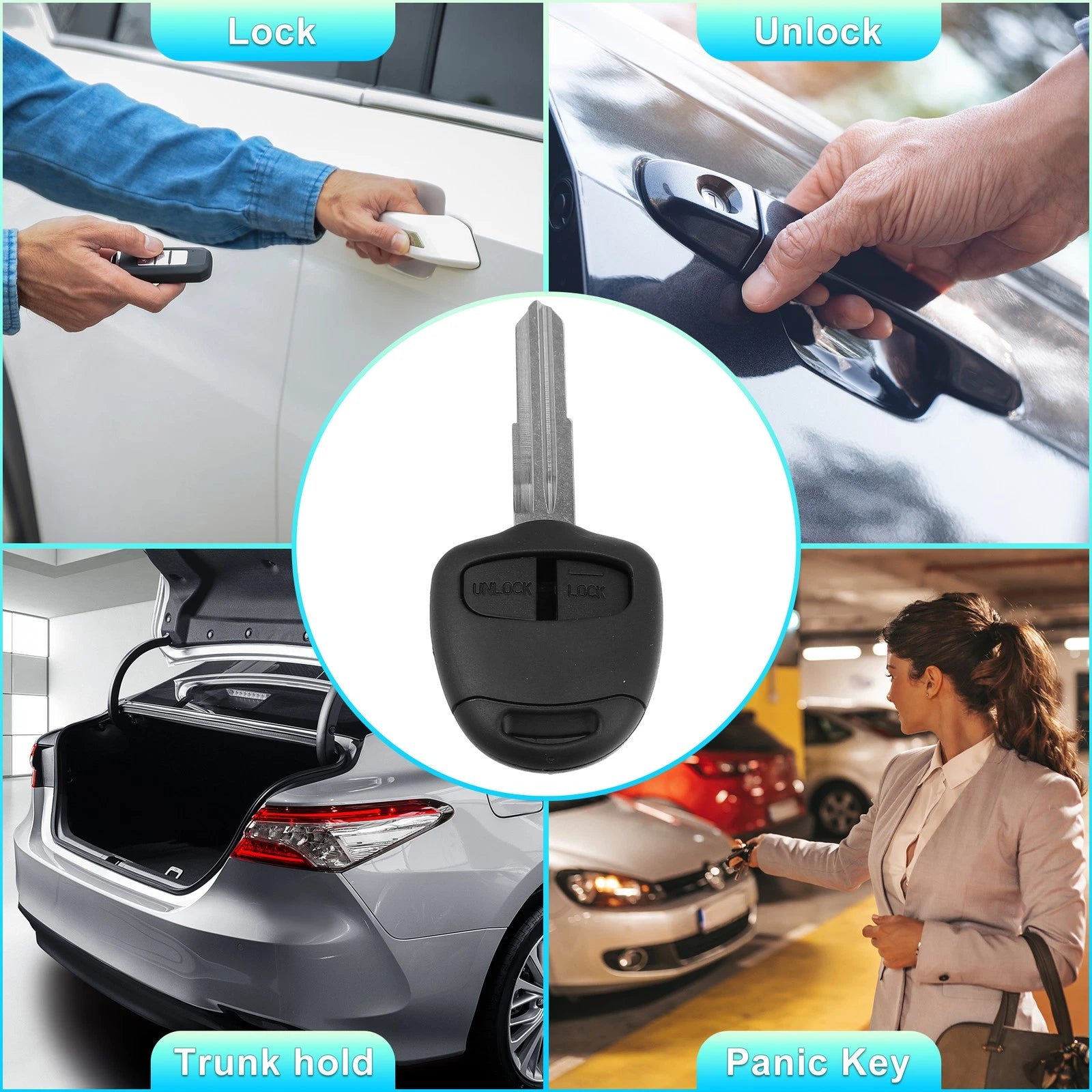 2 Button Keyless Entry Remote Key Shell Cover for Mitsubishi (No Chip)