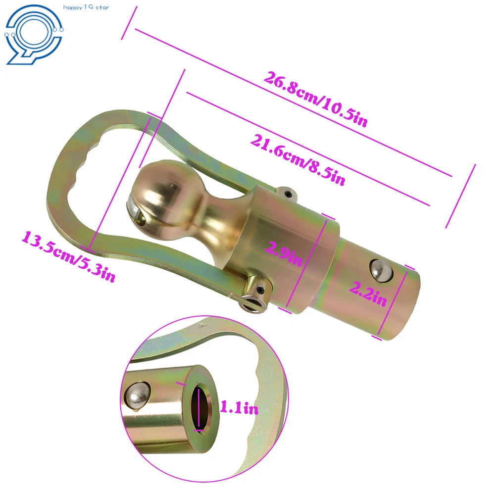 Trailer Hitch Ball & Safety Chain Kit for Ford GM Nissan Trucks