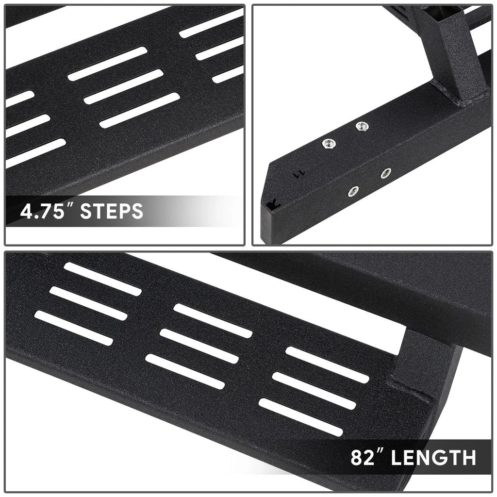 Set of 2 Drop Foot Step Running Boards for Silverado Sierra 2500HD 3500HD (2019–2022)