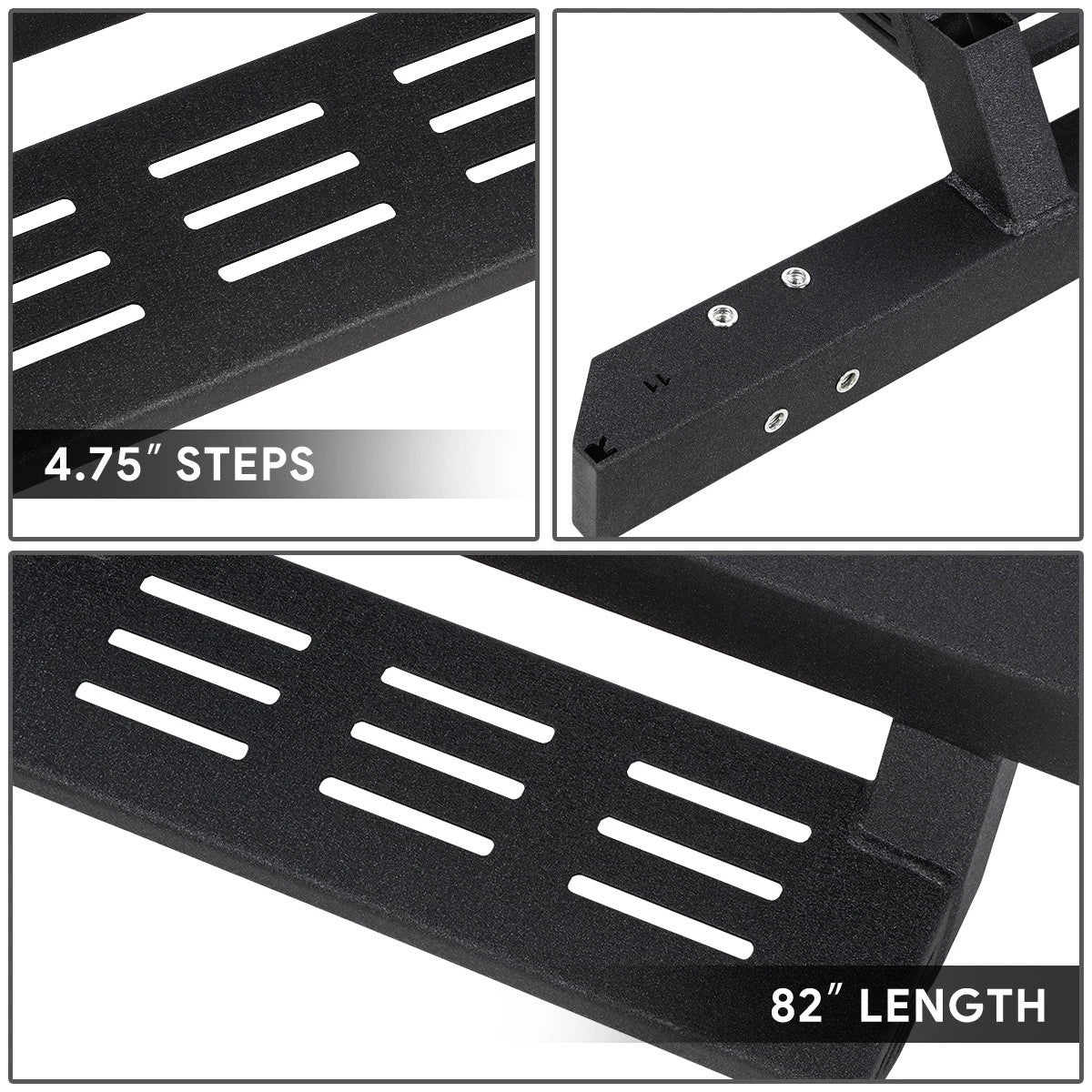 Set of 2 Drop Foot Step Running Boards for Silverado Sierra 2500HD 3500HD (2019–2022)