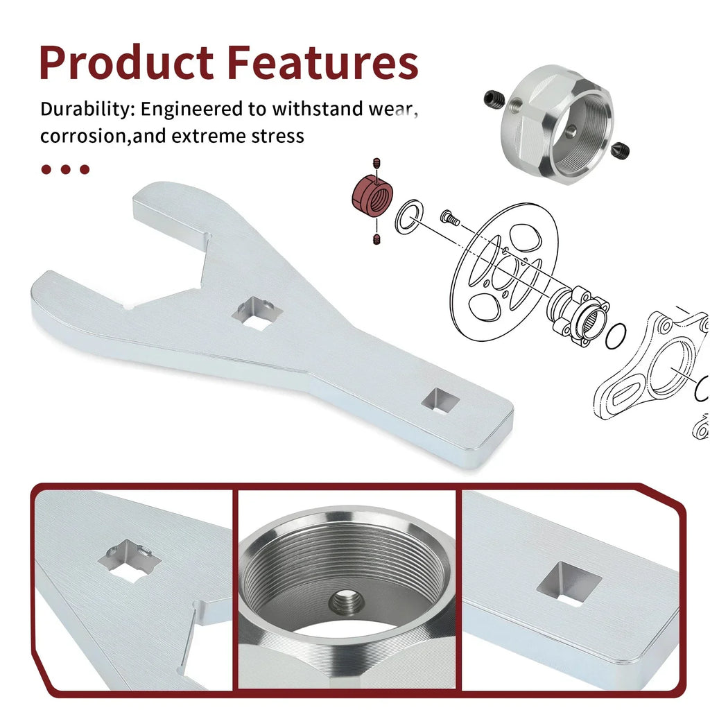 46mm Rear Axle Nut Wrench Tool & Lock Nut for Yamaha Raptor 125 (2011–2013)