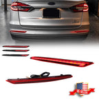 Red LED Rear Bumper Reflector Lights for Ford Fusion (2019–2022)