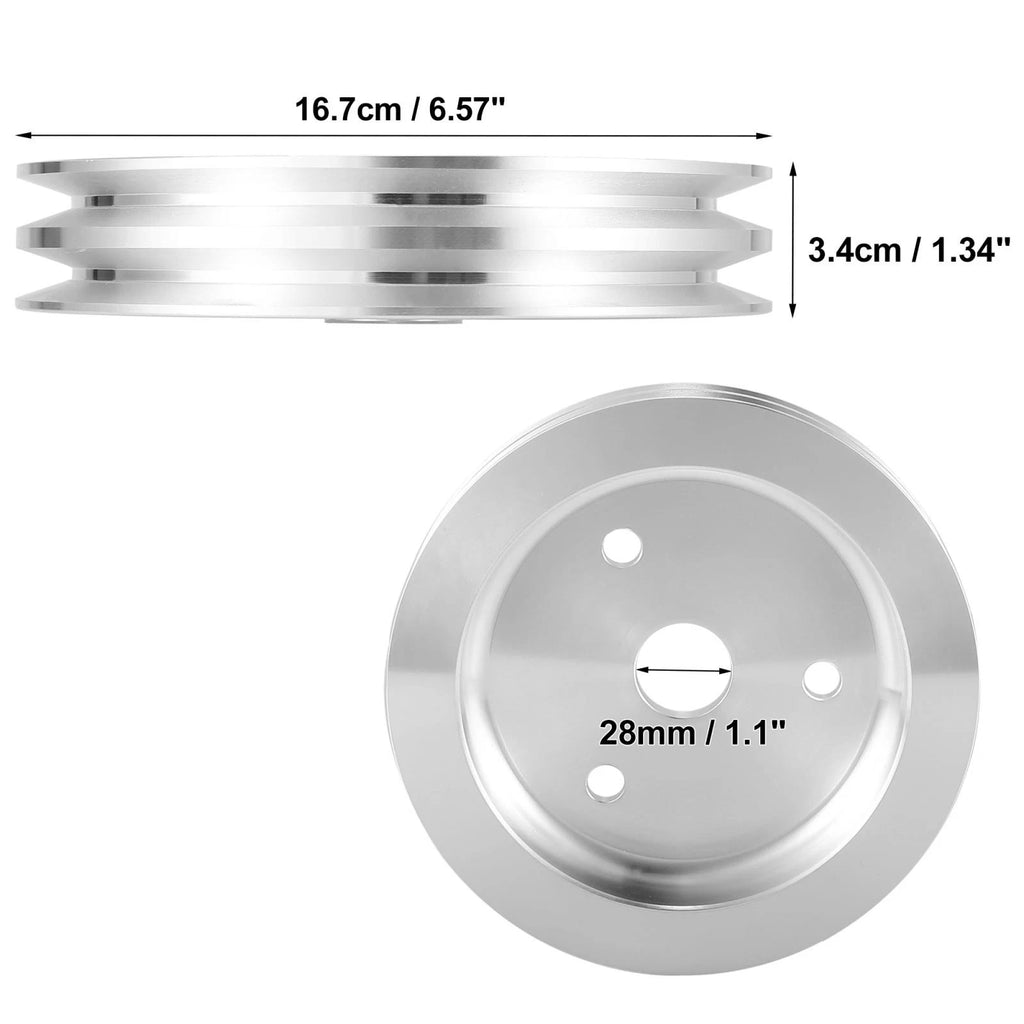 Crankshaft Pulley for Chevy SBC 350 (Short Water Pump, 2 Groove)