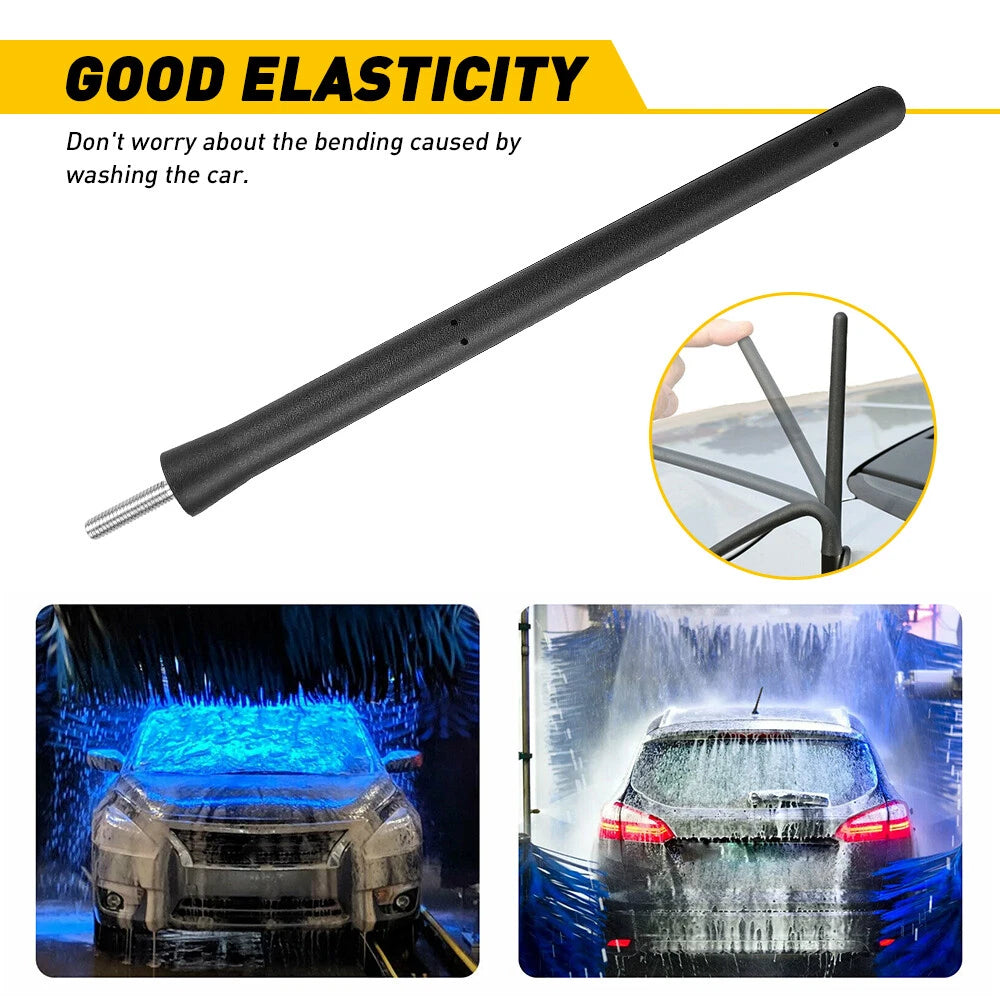 Short Black Antenna Mast for Dodge Ram 1500 2500 3500 (2009–2020)