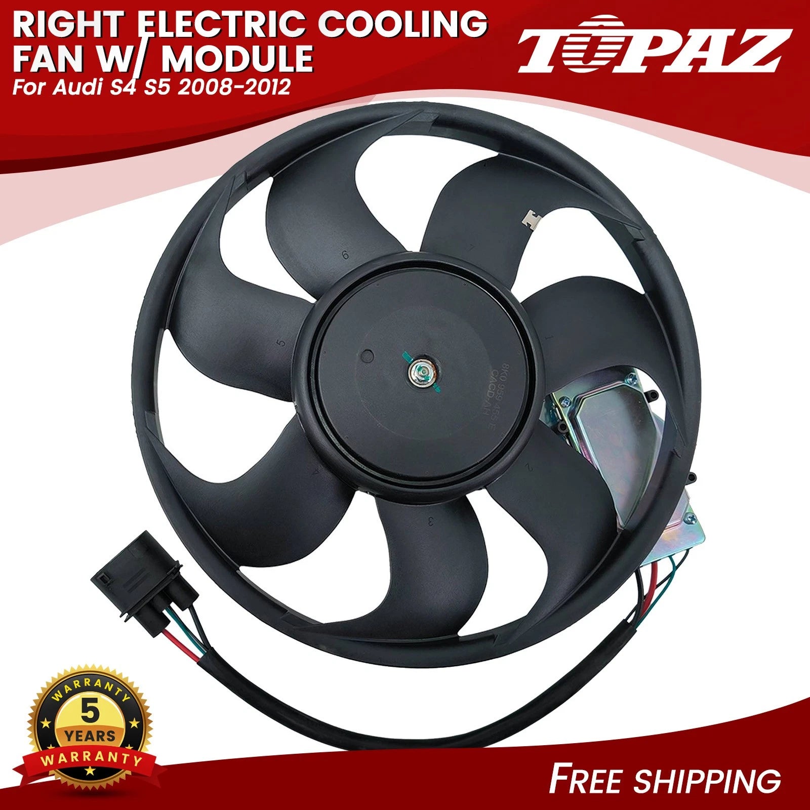 Electric Cooling Fan for Audi S4 S5 (2008–2012)