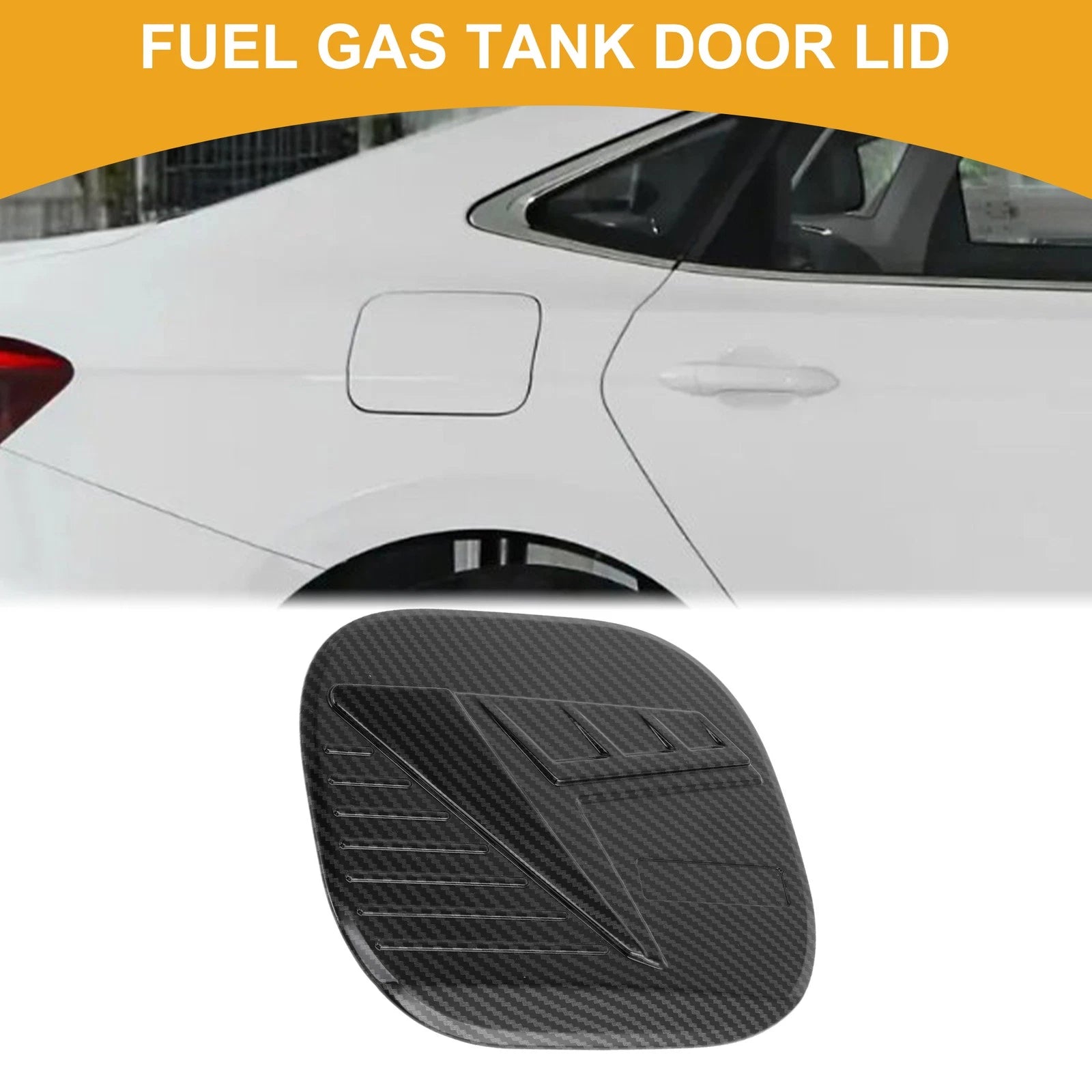 Fuel Tank Door Cap for Hyundai Tucson (2021–2025) Carbon Fiber Black