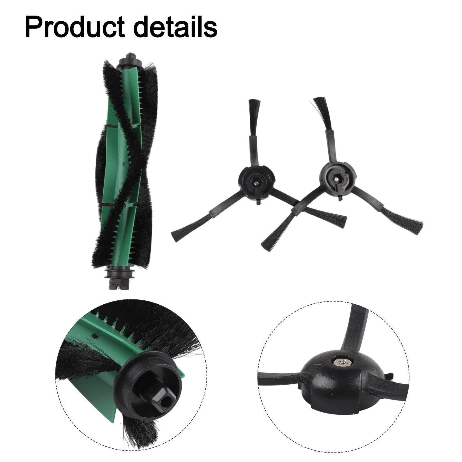 Replacement Brushes Kit for Cecotec Conga 7490, 8490