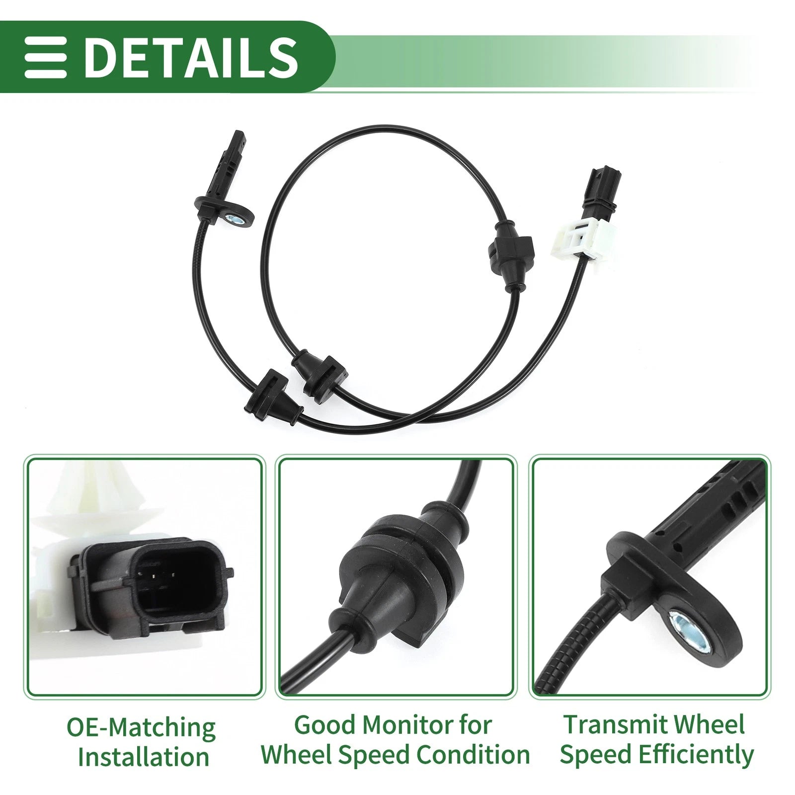 ABS Wheel Speed Sensor No. 57475TZ5A02 for Acura MDX (2014–2016) Rear Left