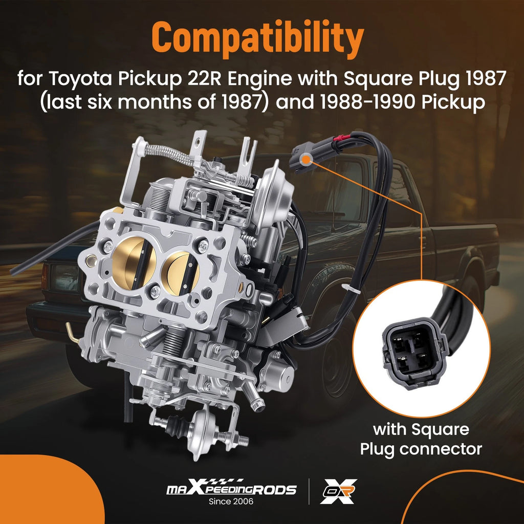 Carburetor Square Plug for Toyota Pickup (1988-1990) 22R Engines