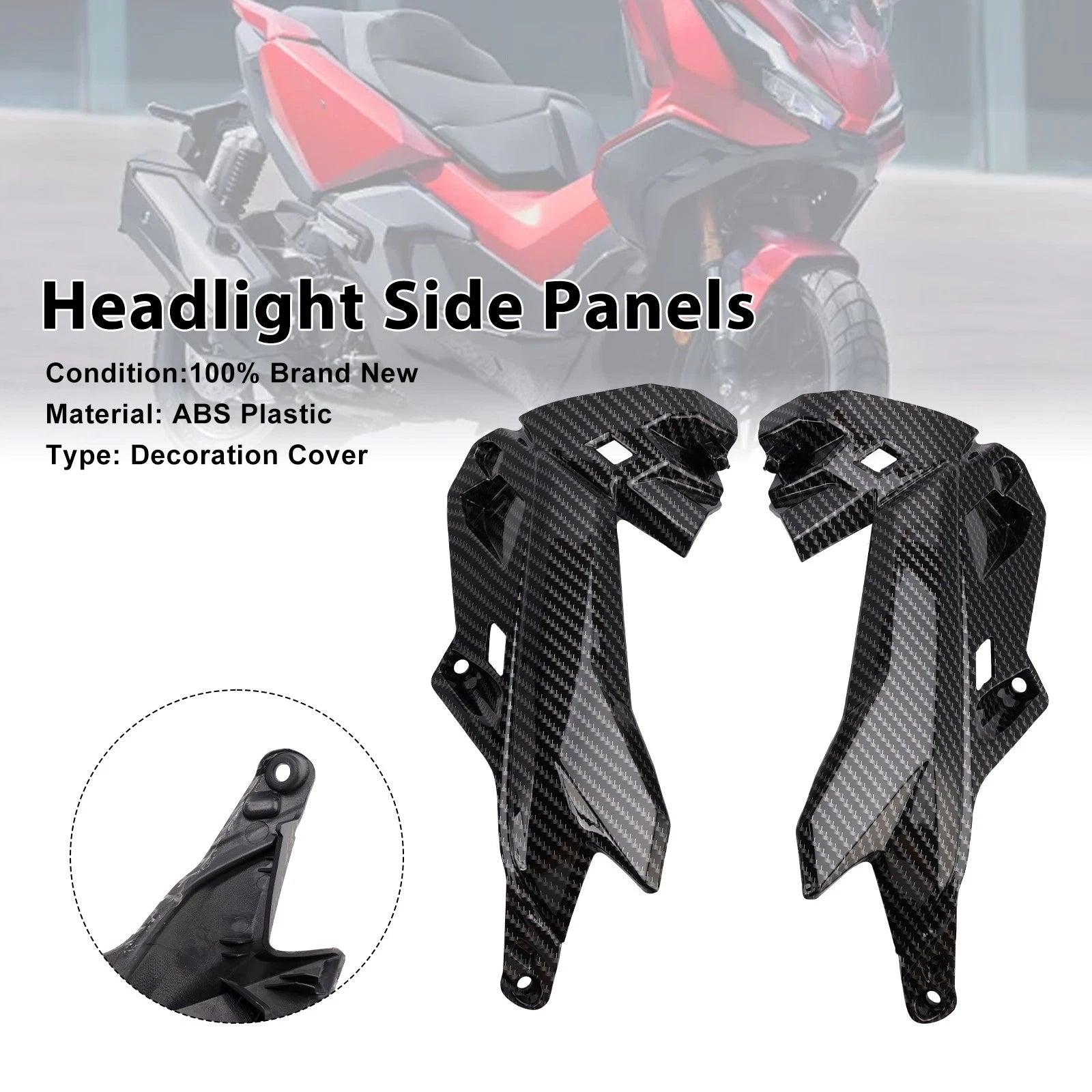 Headlight Side Panels Fairing for Honda ADV 350 (2022–2025) Carbon