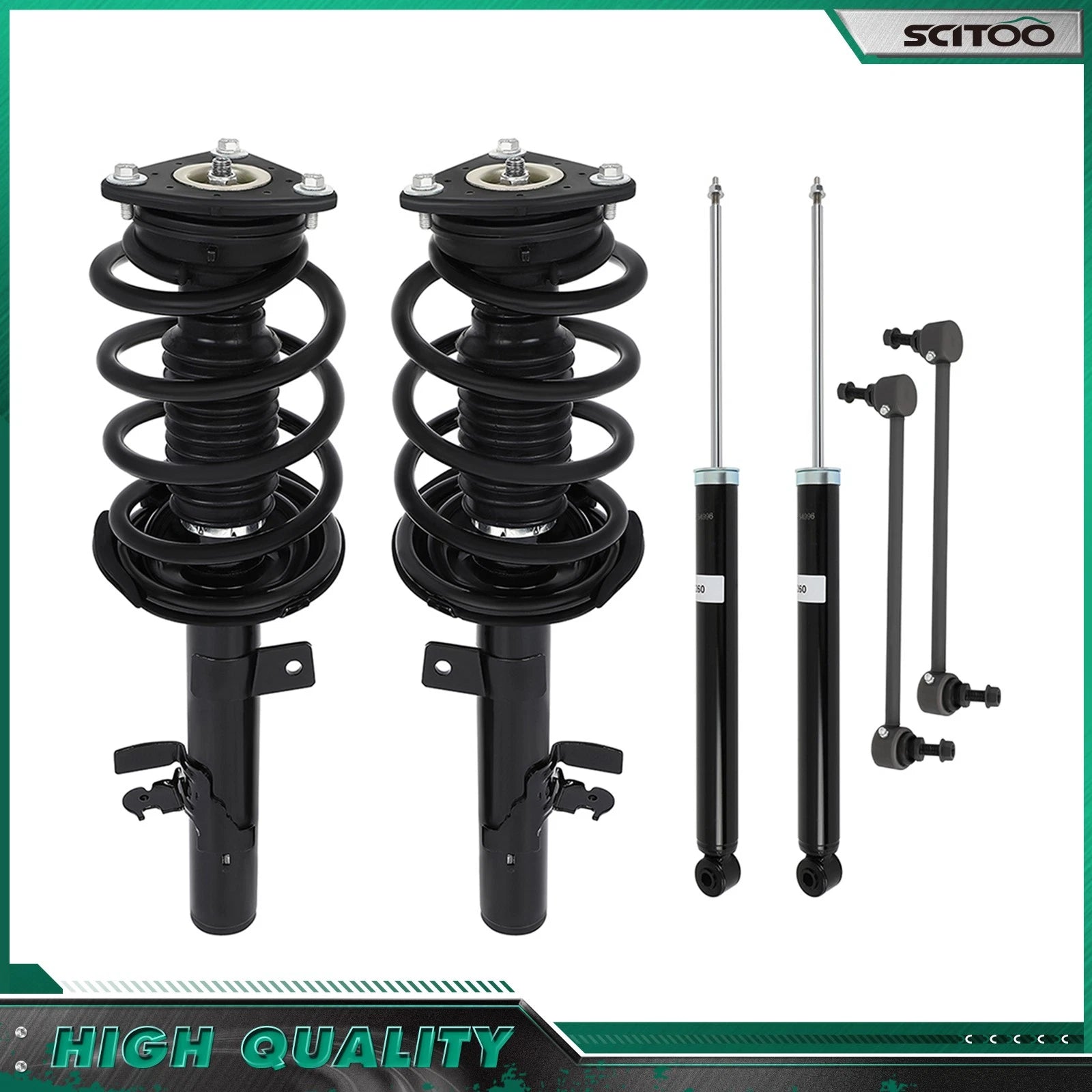 Front Struts, Sway Bars, Rear Shock Absorbers w/Coil Spring for Ford Escape (2013)