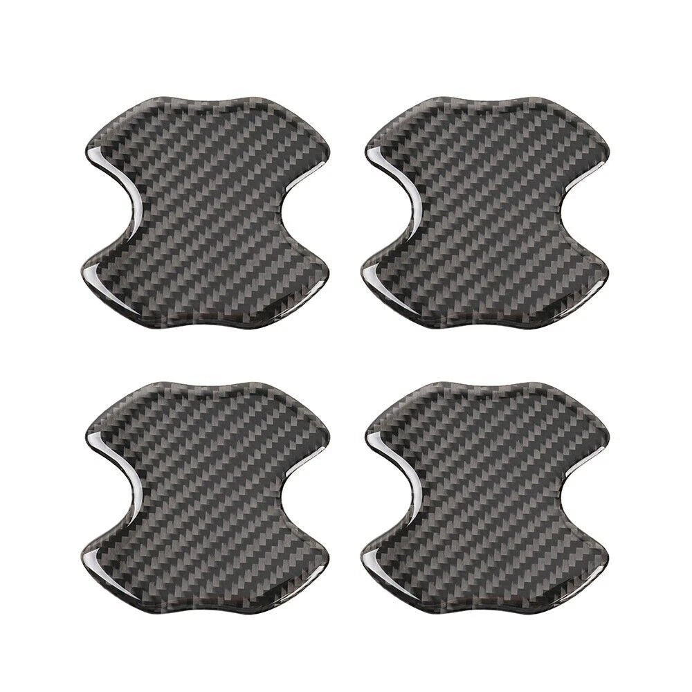Set of 4 Carbon Fiber Door Handle Protector Film for Universal Vehicles