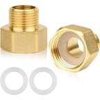 Brass Reducer 3/8 Male x 1/2 Female for Leak Resistance with Dual Sealing