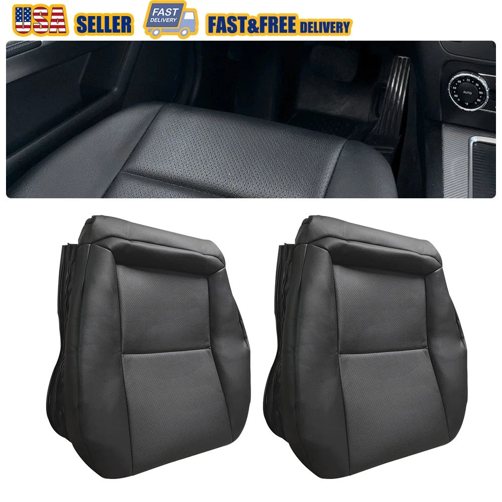 2X Driver Bottom Seat Cover for Mercedes Benz GLK 250 350 (2008–2015) Black