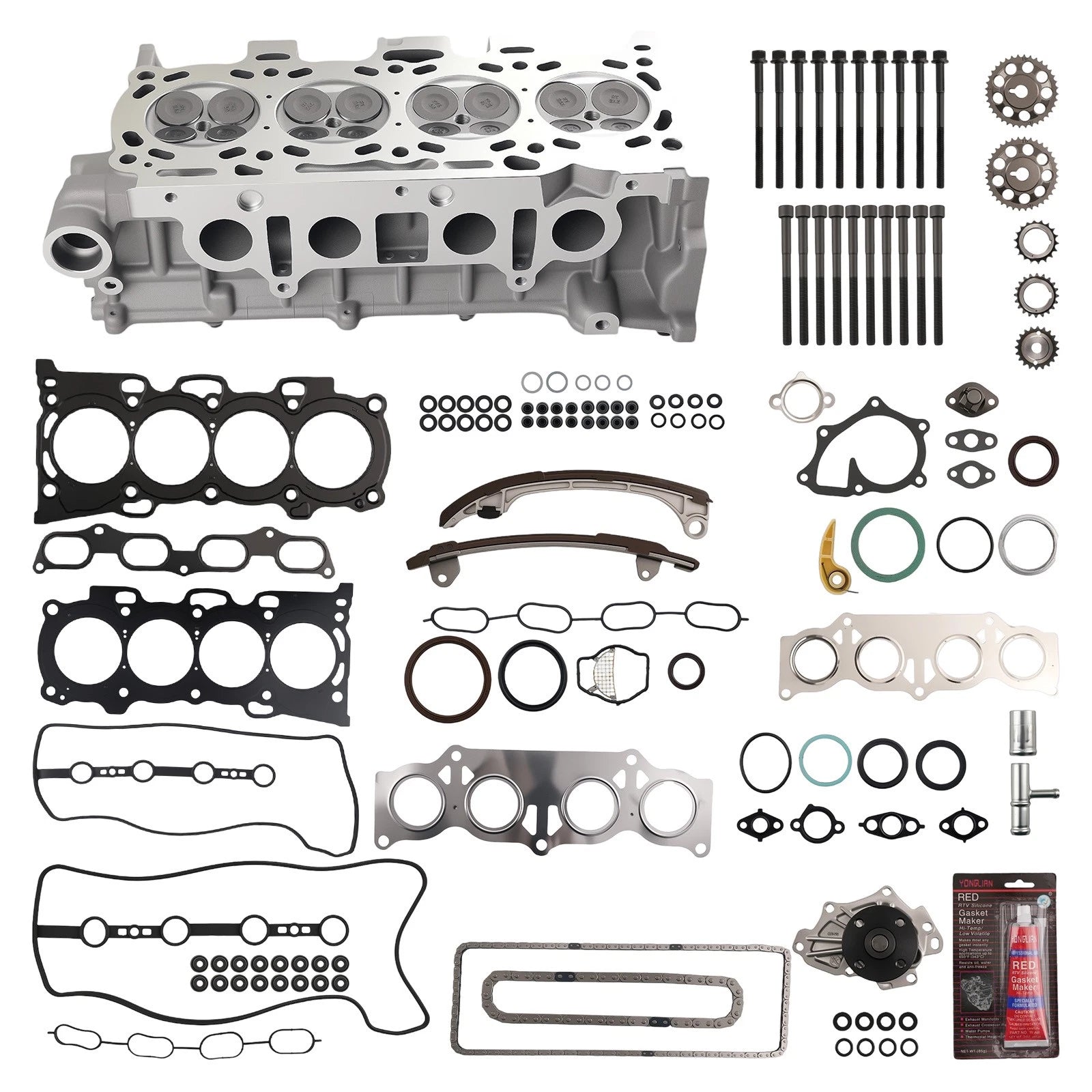 Cylinder Head Gasket Set + Timing Chain Kit for Toyota Scion 2.4L (2004–2015)