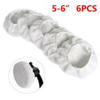 Set of 6 Polishing Bonnet Pads for Car Polisher (5-6 Inch)