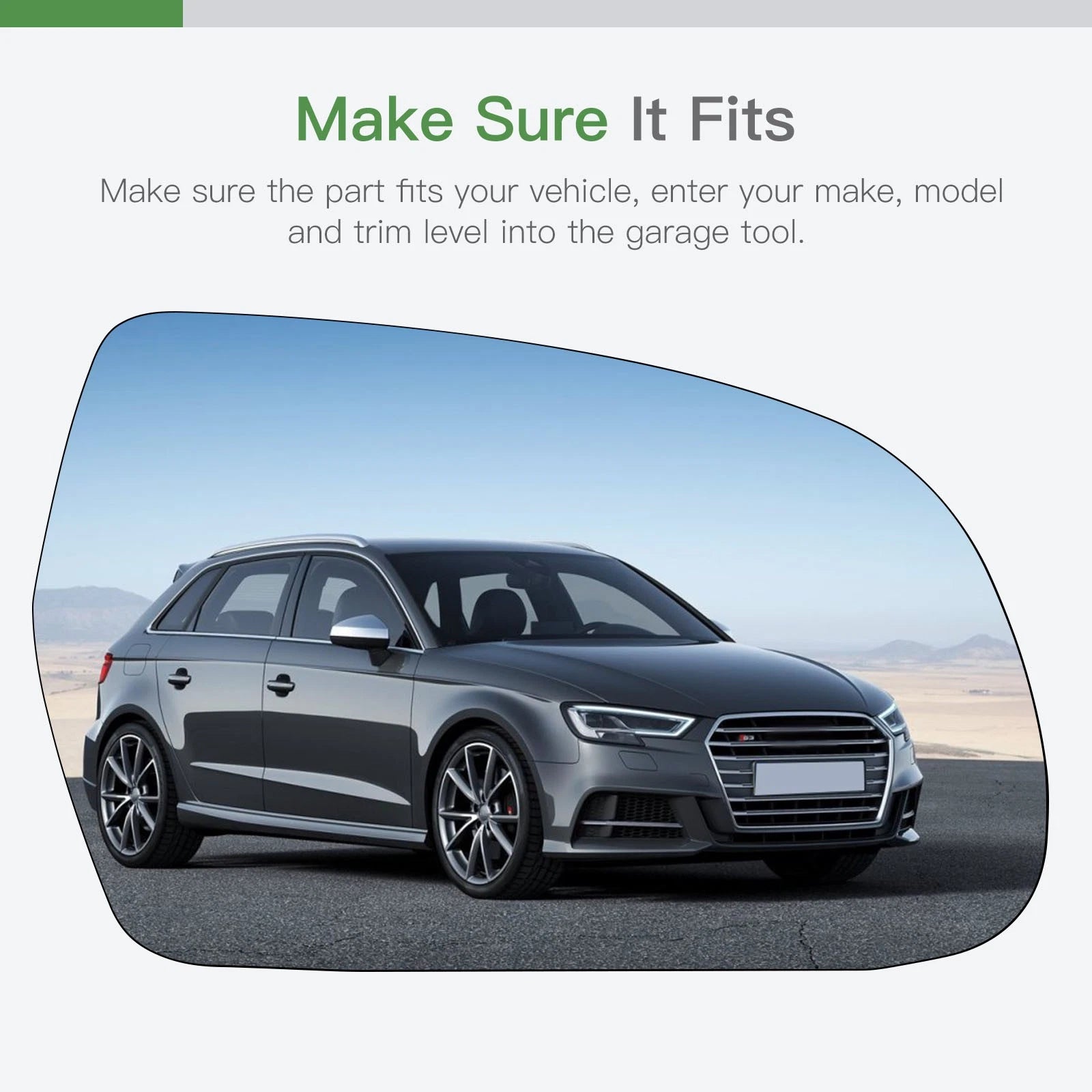 Mirror Glass Replacement for Audi A3/S3/A4/S4/A5 (2010–2015) RH Side