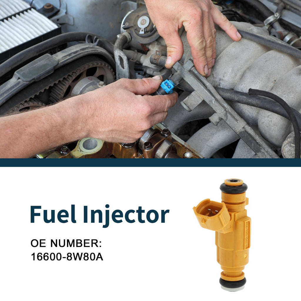 Fuel Injector No. 16600-8W80A for Nissan Tiida 1.8L (2009–2016) 1 Pc Yellow