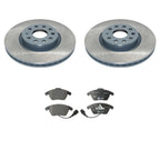 DuraGo Front Rotors & Low-Met Disc Brake Pads Kit for Audi A3 Quattro (2006–2013)