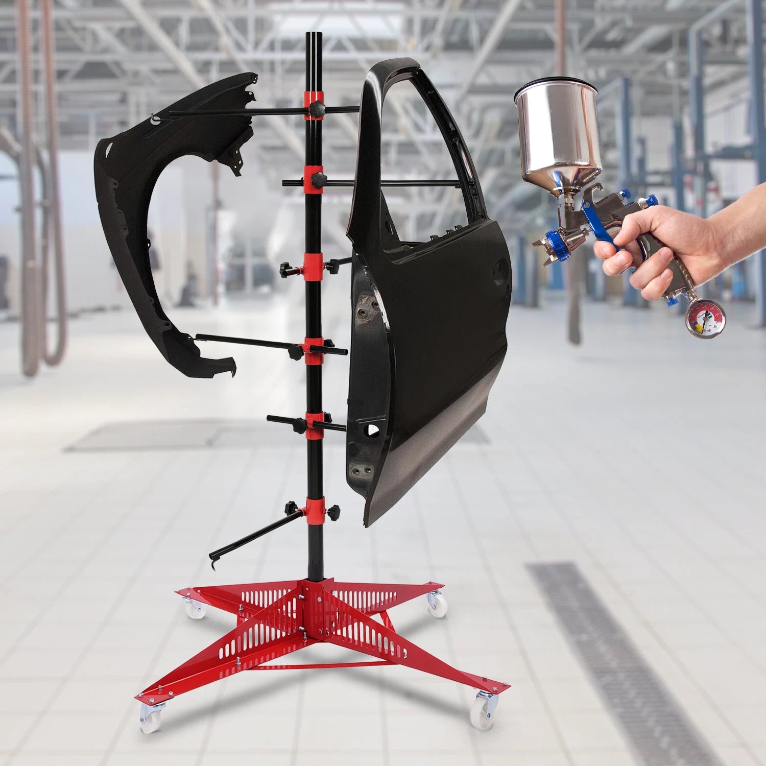 Heavy-Duty 72in Auto Body Bumper Stand for Universal Use