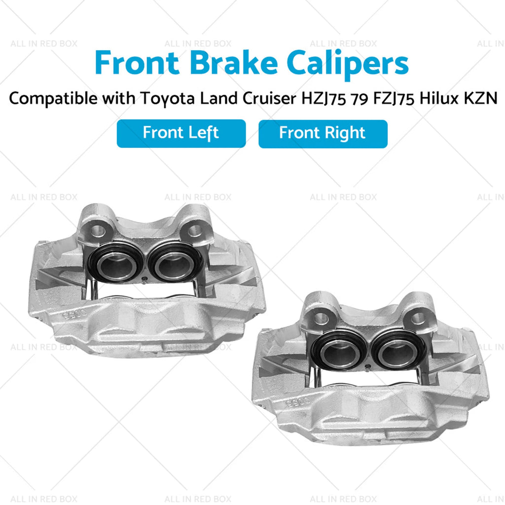2X Front Brake Caliper for Toyota Land Cruiser HZJ75 FZJ75 Hilux KZN (1975–1999)