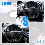Steering Wheel Cover Trim for Chevrolet Cruze (2010–2015) Black ABS Plastic