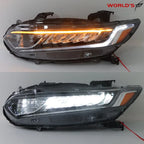 Set of 2 LED DRL Halogen Headlights for Honda Accord (2018–2020)
