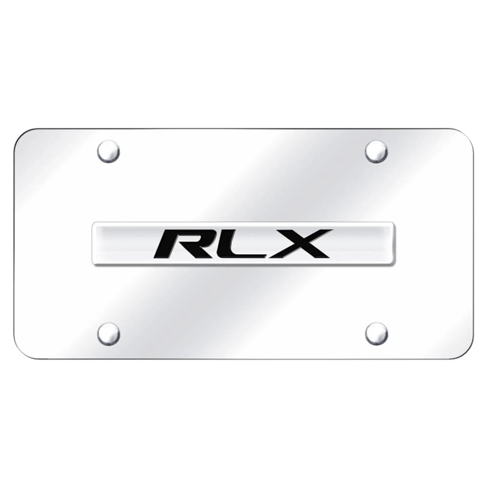 Chrome Name on Chrome License Plate - Officially Licensed for Acura RLX