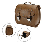 Saddlebag Side Storage Tool Bag for Universal Motorcycle (Quick Release, Brown)