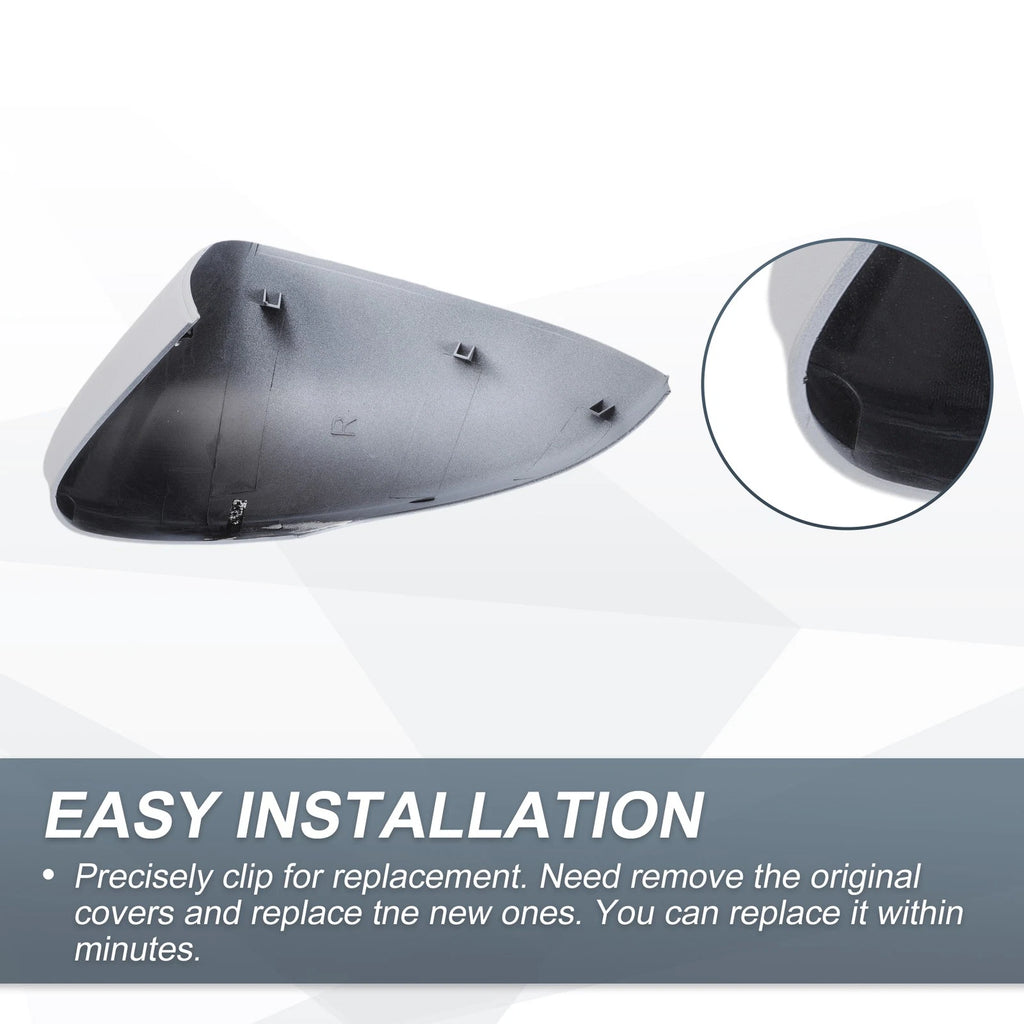 Right Mirror Cover Cap for Ford Fusion (2013–2019) - White, Turn Signal Models