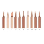 Set of 10 Copper Soldering Iron Tips for 900MT Soldering Station