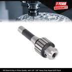R8 Shank & Key for Keyed Drill Chuck (1/8"-5/8")