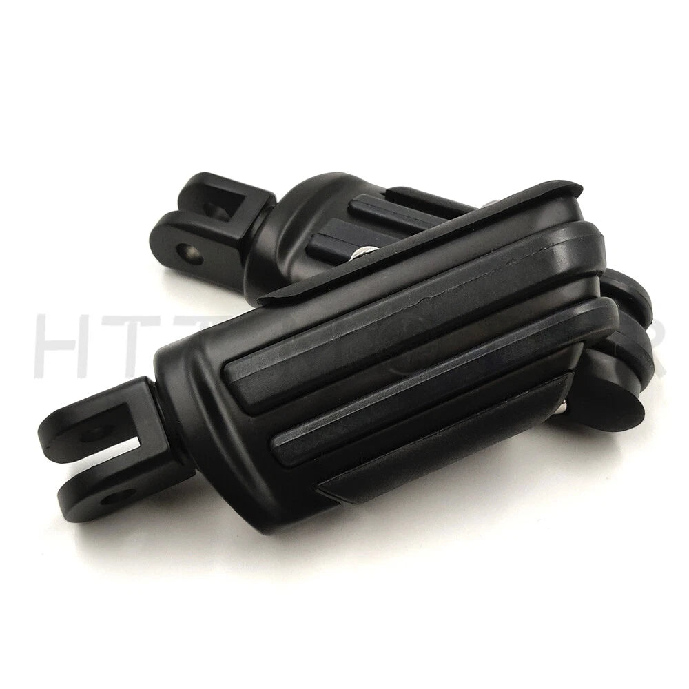 Set of 2 Black Rubber Pilot Footpegs for Harley FXBB FXBR FXBRS FXLR (2018–Present)