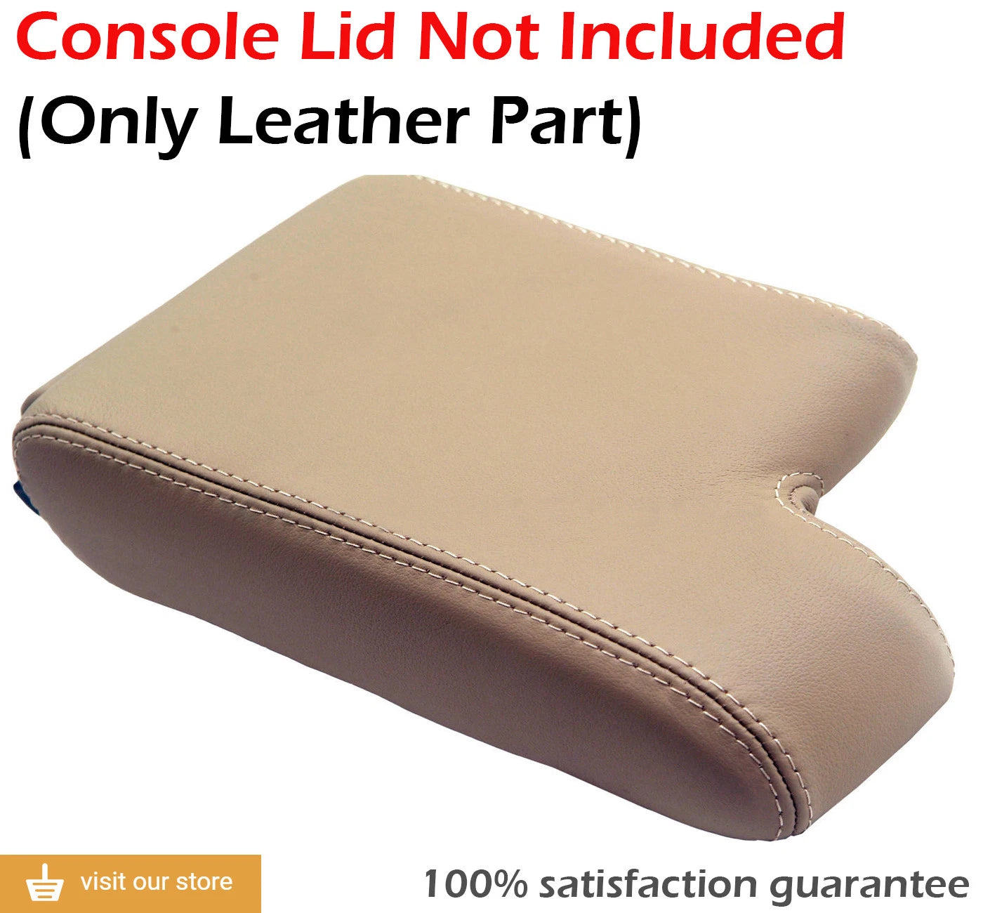 Center Console Armrest Cover for BMW E36 (1992–1999) Beige Leather Synthetic