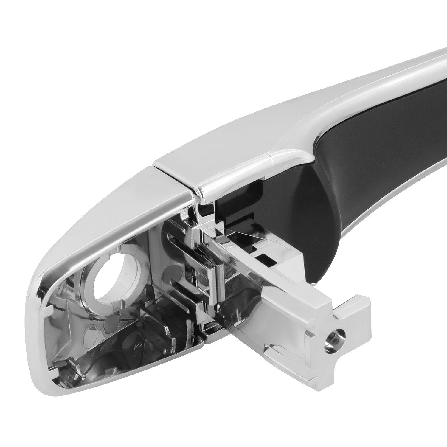 Front Left Exterior Door Handle w/Keyhole Chrome for Altima Pathfinder (2013–2019)