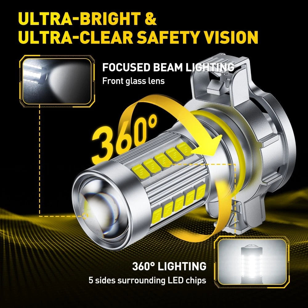 2X 5202 LED Fog Light Kit Bulbs 6500K White for GMC Sierra 1500 2500 3500 (2007–2012)