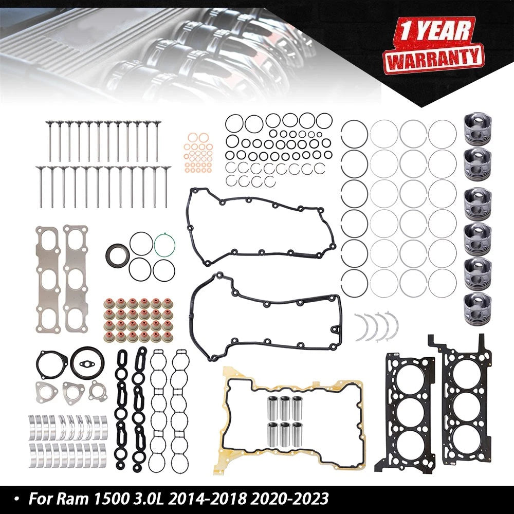 Engine Pistons Gasket Bearings Valves Kit for Ram 1500 (2014–2023)