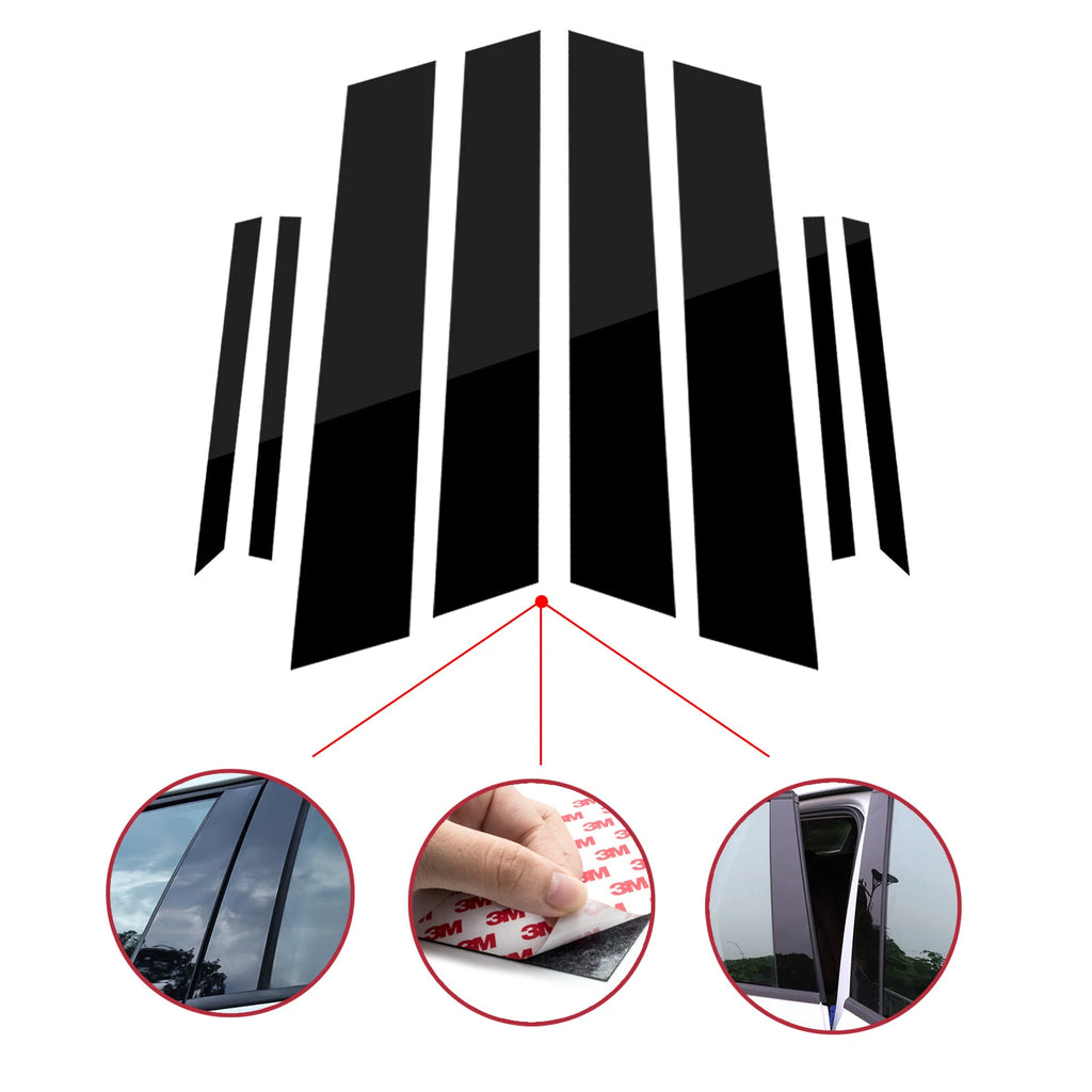 Window Pillar Post Molding Cover Trim for Honda Civic Sedan (2012-2015)