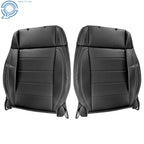 Pair of Seat Back Covers for Jeep Wrangler (2007–2012) Black Synthetic Leather