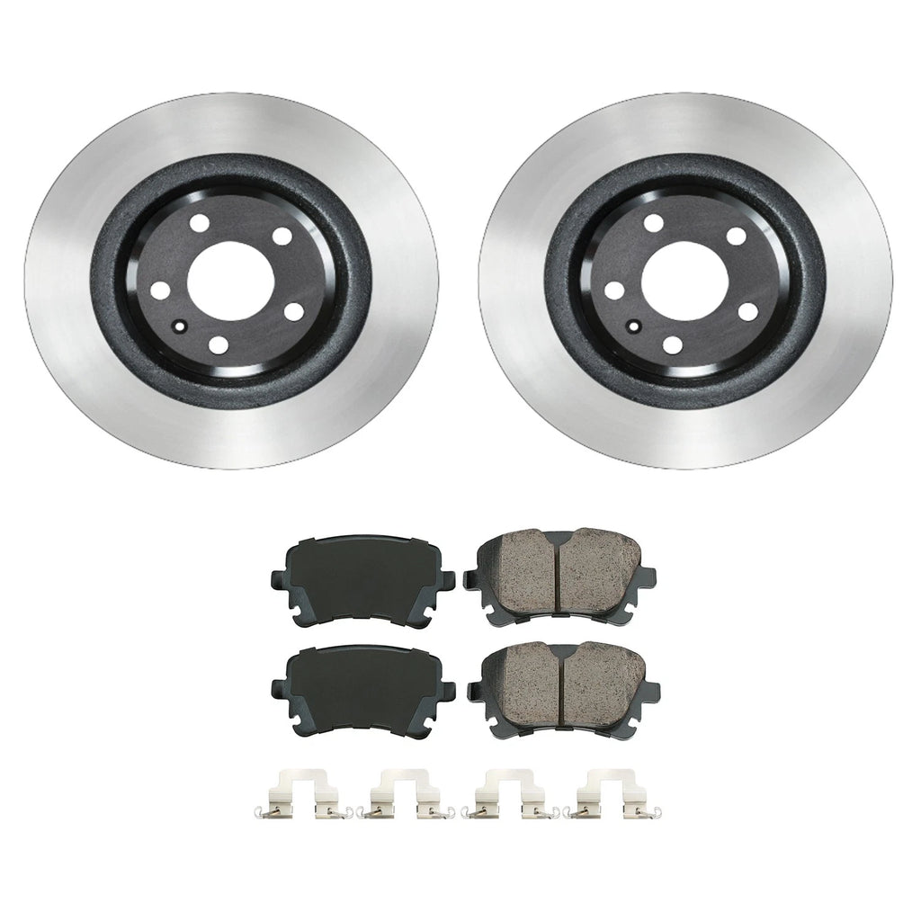 Wagner Rear Rotors & Akebono EURO Ceramic Brake Pads Kit for Audi Q5 S4 (2018–2023)