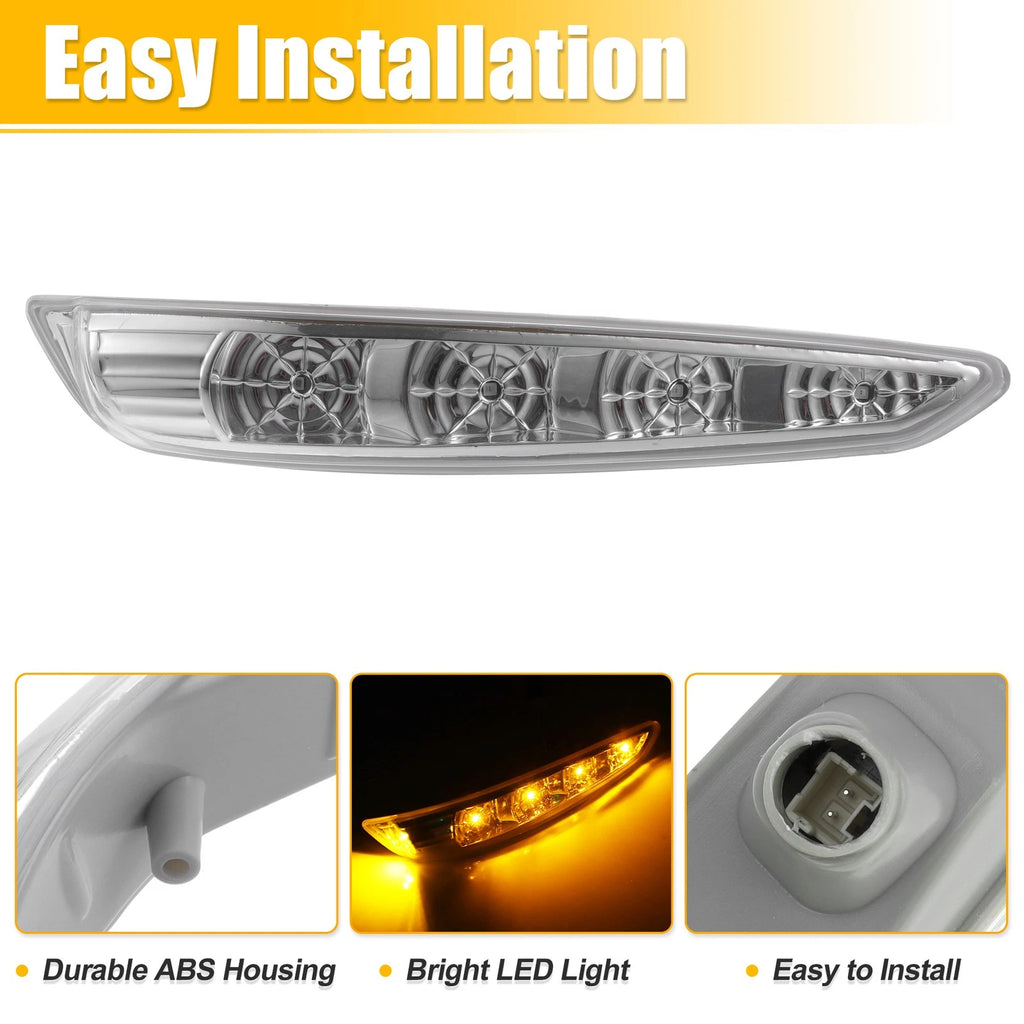 2X LED Front Side Mirror Turn Signal Light for Hyundai Sonata (2011–2014)