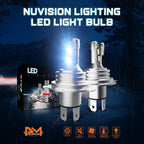 H4 LED Headlight Bulb for NUVISION (2400LM, 6500K)
