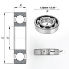Deep Groove Ball Bearing 70x150x35mm for Scooter Skateboard (1 Pc)